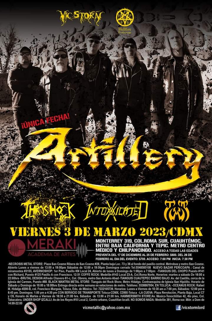 BBeat105's tweet photo. - @ArtilleryMetal, @thrashock666, @ixdthrash y #ThrashMakerMachine estarán en #Meraki. #HellfireProductions #StormEvents
En cuáles los veremos?
#StayBlast
#BlastBeat105 https://t.co/Kos2ZCajyv