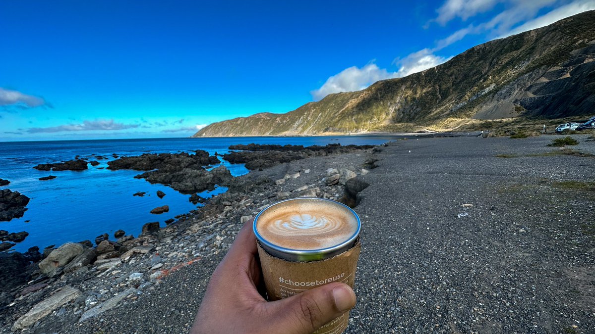 What a beautiful setting for your flat white. 🌿🌊🌴🌱🇳🇿☕️

.
.
.
.

 #wellington #newzealand #Aotearoa #nz #travel  #nature  #nzmustdo #wanderlust #love #travelphotography #adventure #northisland #instagood #mountains #landscape #travelgram #beautiful #instatravel #explore