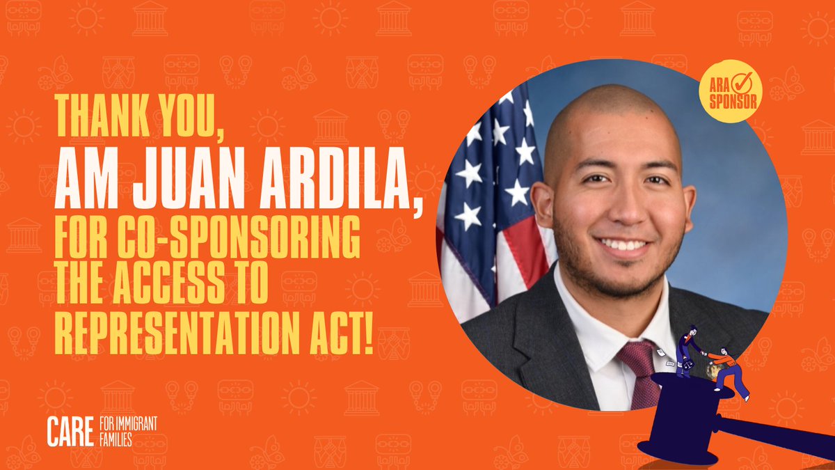 Thank you, <a href="/JuanArdilaNYS/">Juan Ardila</a>, for co-sponsoring the #AccesstoRepresentation Act. The #ARA would make New York the first state to establish a right to counsel for people in immigration proceedings. Queens needs #CARE4Immigrants to be included in the one-house budgets.