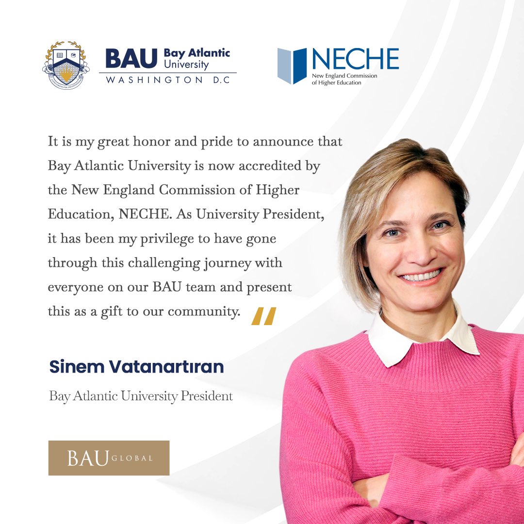 BAU Global on Twitter "Bay Atlantic University President Sinem Vatanartıran It is my great