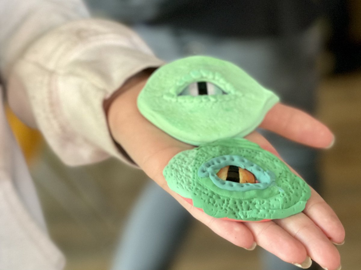 Model Magic Dragon Eyes made by Wilson Rams  8th grade Art students this trimester. Awesome job Rams!