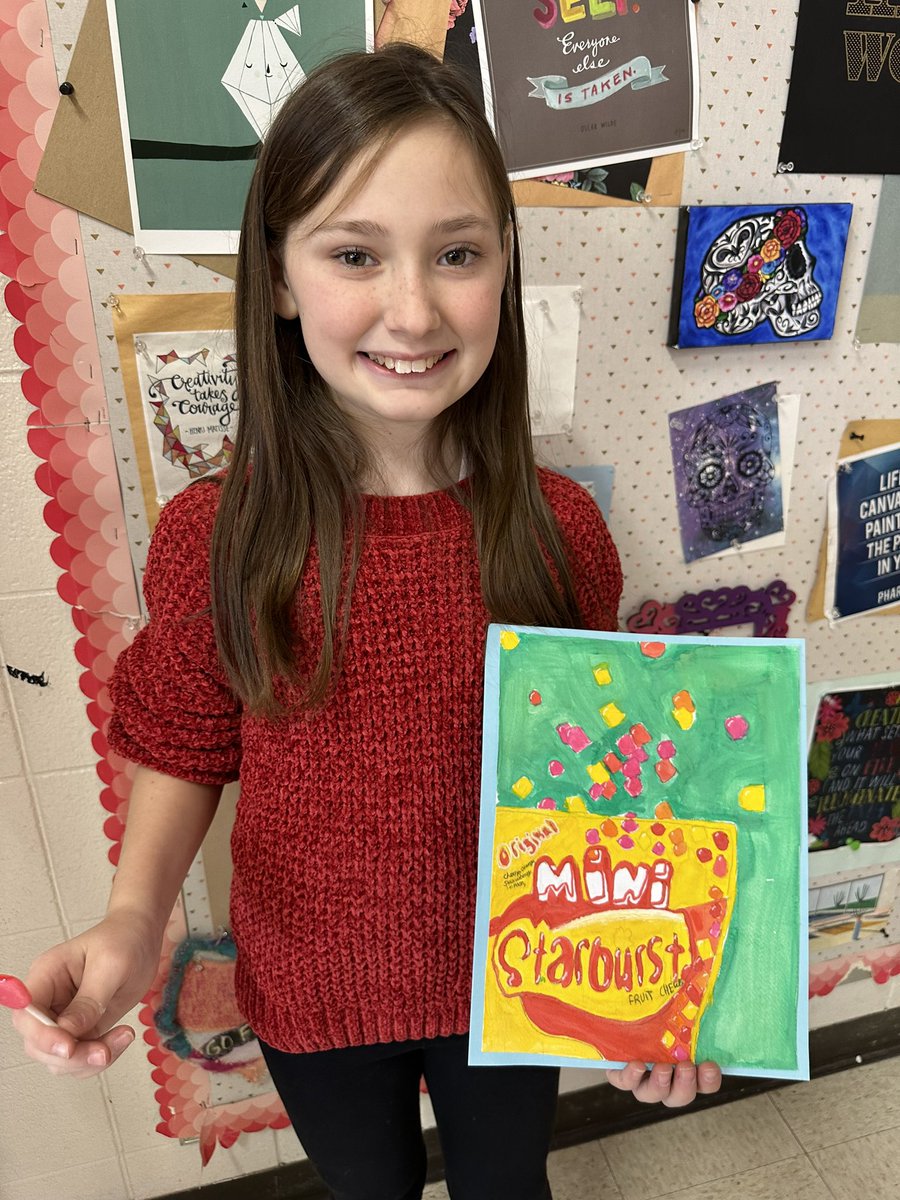 MsAngelillo_Art's tweet photo. Some recent happenings in the BJH Art Room! Endangered Animal project 🐢by Alisa L. (8th), VR exploration with Ullas R. (6th), Cake Decorating Career Project (Drew C. &amp; Arya G., 8th) &amp; Candy Paintings! (Sophia E., 6th) #D53Cares #D53Learns https://t.co/sxfr3yDkW1