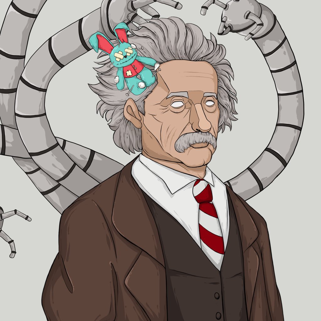 Checkout <a href="/ogmennft/">OG Men</a> by the artist <a href="/Nata1iePurple/">Purple {21} {777}</a> , founder <a href="/atan_ogmen/">Atan</a> 
Great Art, linked with Historical significance! 

I minted this uncommon Einstein