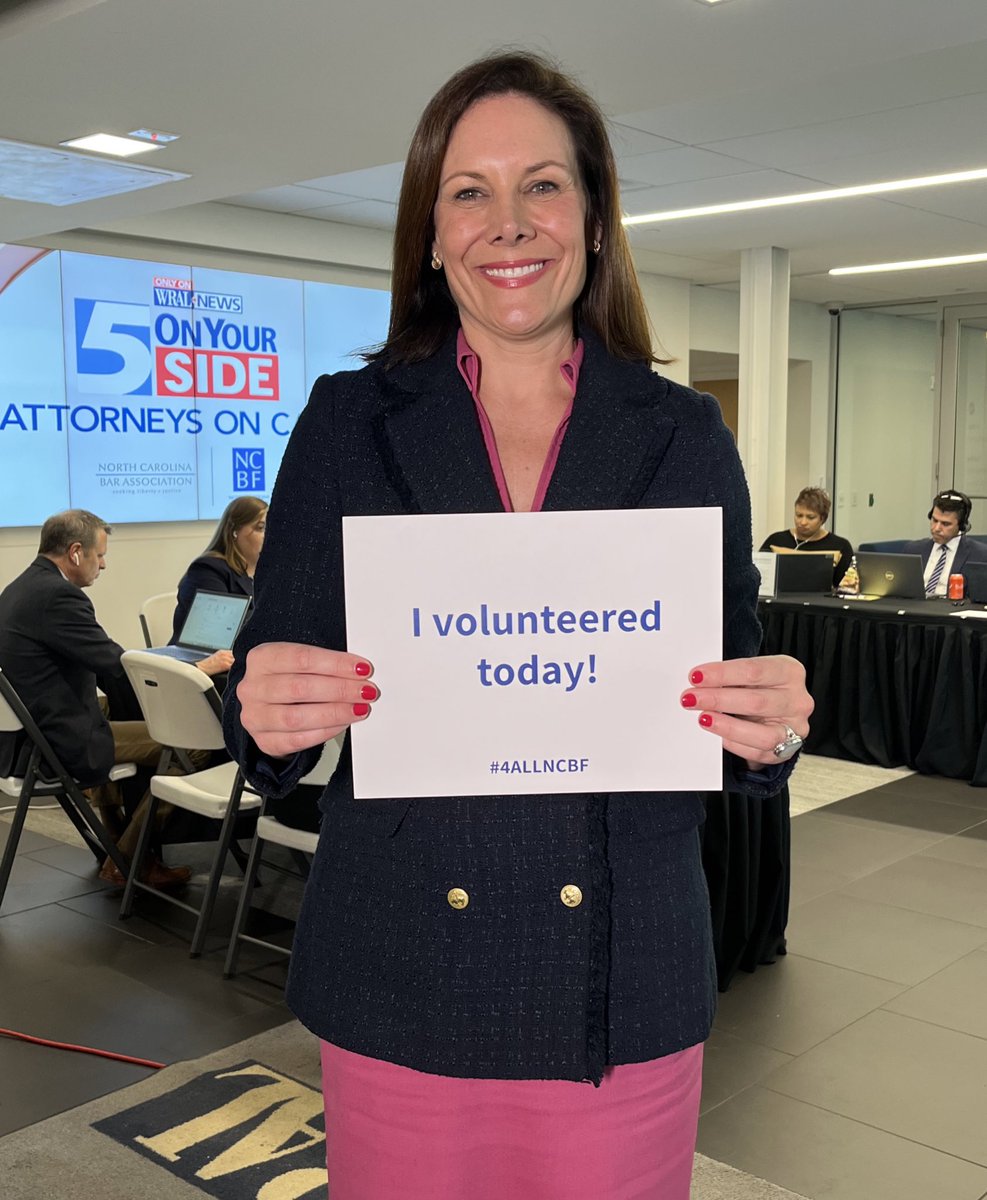 msashleync's tweet photo. Proud to be a volunteer for @NCBAorg today at #4ALLNCBF. Such a honor to be a lawyer and to help people all around our state. https://t.co/EKAeYTekPv