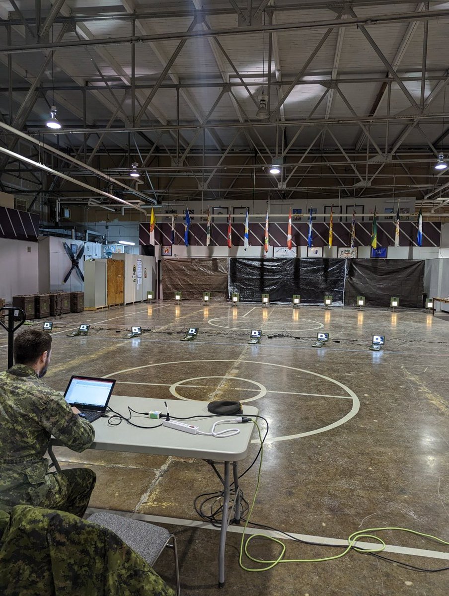#5CRPG Provincial Marksmanship competition for #JuniorCanadianRangers; SIUS system all set up, and ready to roll! #5Div  #MightyMaroonMachine