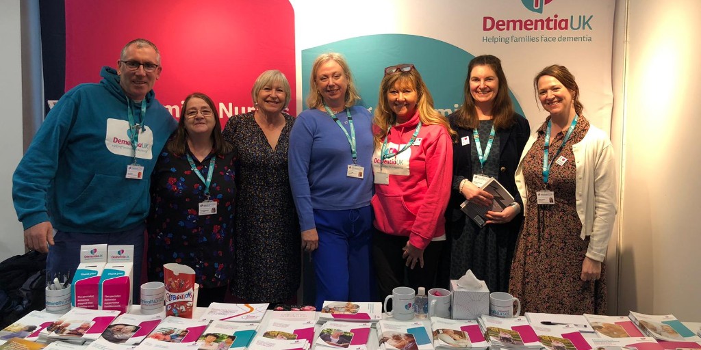 Our wonderful #AdmiralNurses at the Dementia UK stand today at the <a href="/AlzheimersShow/">The Alzheimer's & Dementia Show</a>, Joe Costello, Jo Freeman, Debbie Hawkins, Jules Knight, Debi Jackson, Michelle McGowan &amp; Vicky Lower.

We're here again tomorrow! Come and take a look 👇 
alzheimersshow.co.uk