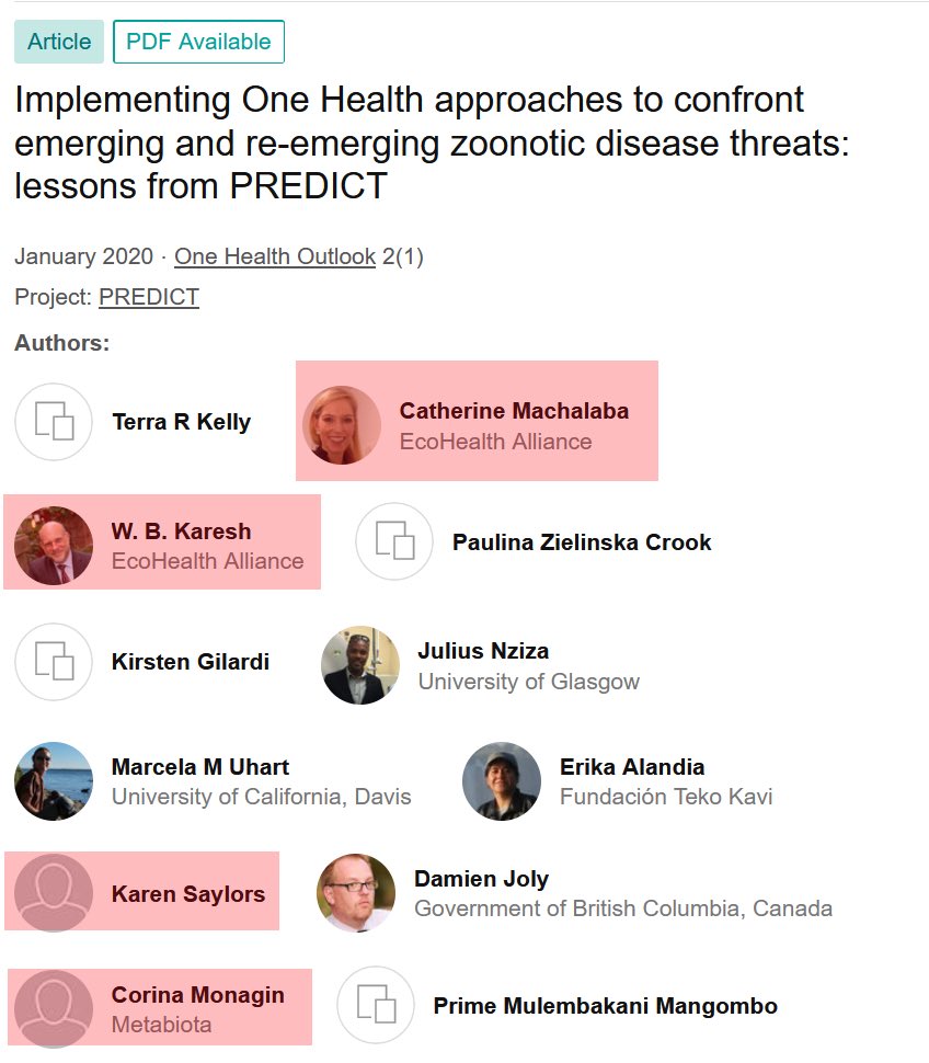 5) But here is where the juice is. 

All 3 complanies:
-EcoHealth Alliance
-Metabiota
-Labyrinth (Ka