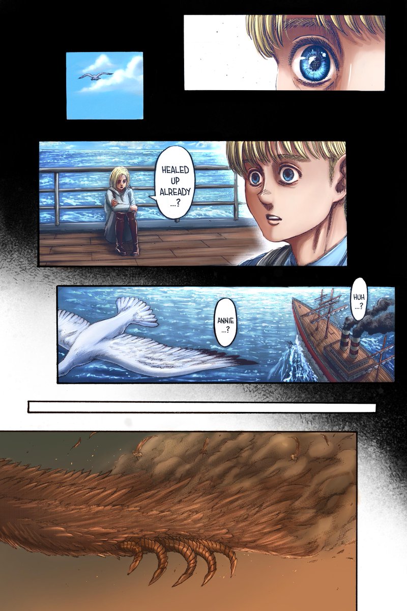 One of my favourite Armin monologues occurs in 131, which includes the bird that perches next to him...