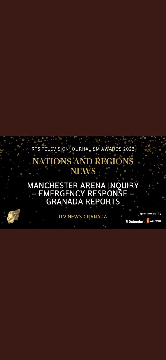 Gamal Fahnbulleh (@itvnewsgamal) on Twitter photo The <a href="/GranadaReports/">ITV Granada Reports</a> team and I are especially proud of this recognition for our coverage of the Manchester Arena Inquiry - Emergency Response. We’re grateful to all who shared their experiences with us and hope our journalism has rightly honoured those affected. The <a href="/GranadaReports/">ITV Granada Reports</a> team and I are especially proud of this recognition for our coverage of the Manchester Arena Inquiry - Emergency Response. We’re grateful to all who shared their experiences with us and hope our journalism has rightly honoured those affected.