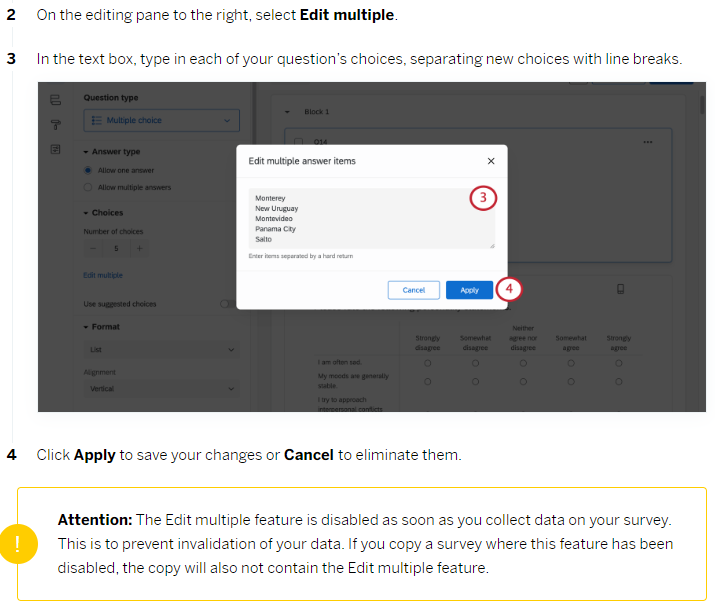 RRJacob_STL's tweet photo. This one is a new quirk that just stumped me. So even if it's a new question, it's a copy of a survey that once had responses, so #Qualtics says, "Nope"! Have you run into this @Cghlewis ?? https://t.co/kGly0SA4Sf