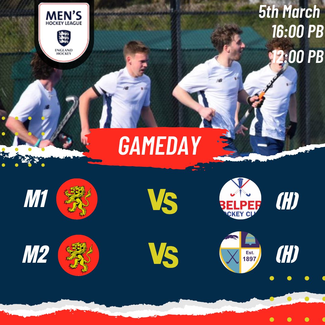 UOBHC1's tweet photo. MATCHDAY MEN’s 1’s &amp; 2’s 🏑
•
Here are our teams to face @LTHC1897 and @Belper_MHC 
•
#YAMB ❤️💛💙
📸 @tommyp232 https://t.co/68kZQPpeQP