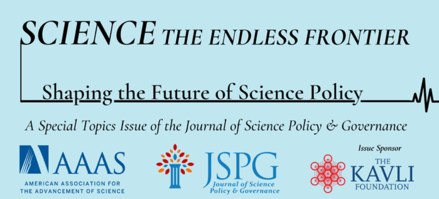 ShalinJyotishi's tweet photo. 🧵Sorry to be missing #AAASmtg this year, but reflecting back on the launch of @SciPolJournal-@aaas-@KavliFoundation special issue on the #EndlessFrontier anniversary at #AAASmtg 2021
The issue meaningfully elevated student and early career ideas for the future of #scipol https://t.co/0VDlOBgg1S