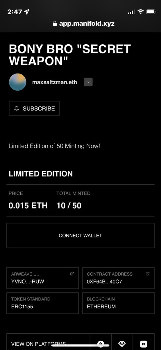 thebonybro's tweet image. Come On Now I know more than 10 people like this months edition.
Mint .015 ETH ($24) 40/50 still available
Mint link in comments 👇🏻
If you follow me RETWEET!!🤪🤪🤪
If you don’t follow me FOLLOW ME 🤪🤪🤪
My name is Bony Bro and I approve this message!