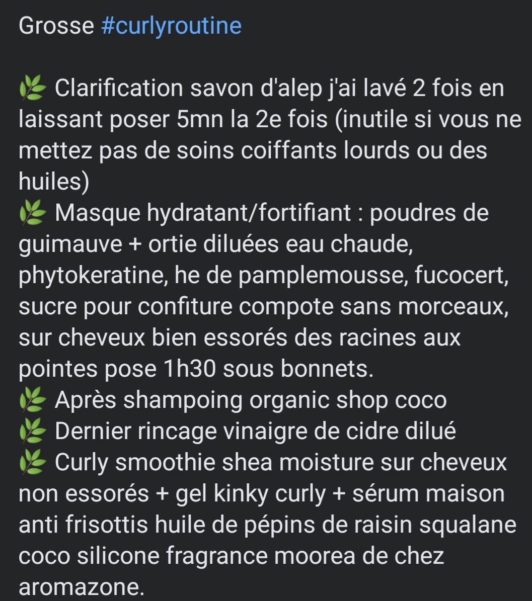 PtiteBouclettes's tweet image. Big #curlyroutine du jour