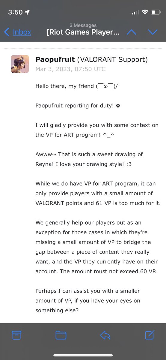 Ryxei2K's tweet photo. i need 61 vp to buy the bundle i want. the max is 60. plz help @RiotSuperCakes @RiotSupport https://t.co/KEFM3yvJpl