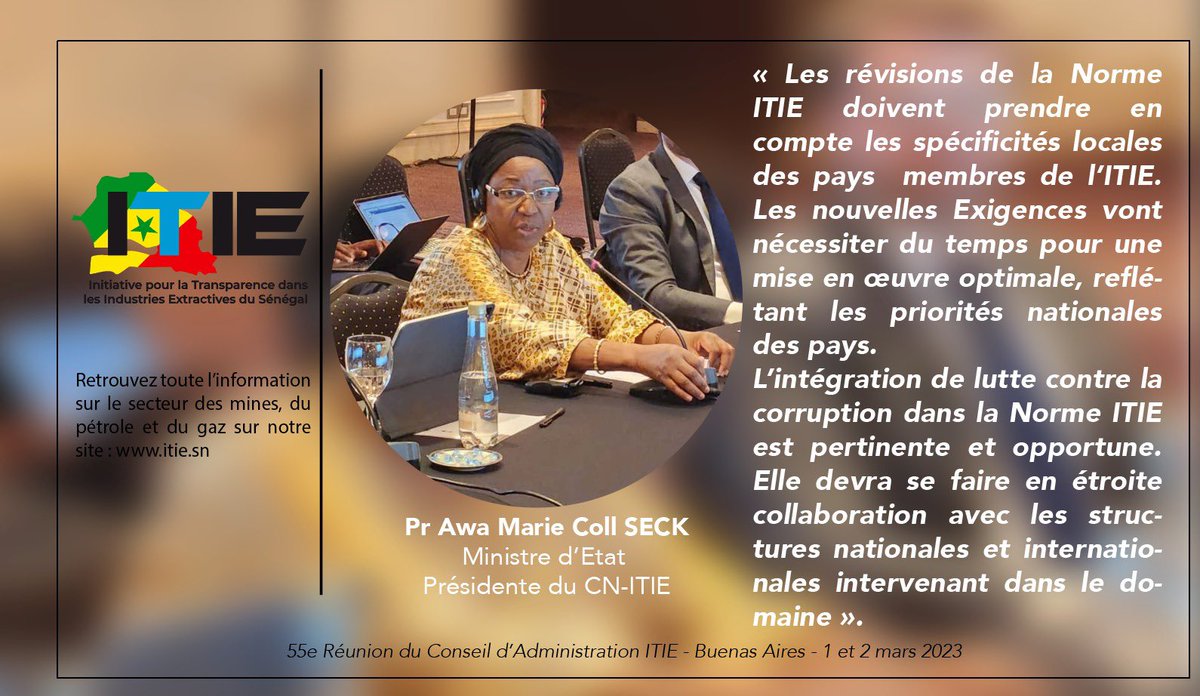 Itie_Senegal's tweet photo. Clap de fin de la 55e réunion du Conseil administration de @EITIorg à #BuenosAires #EITIBoard @AwaMCollSeck
@Economia_Ar @diawara_marieme @badara_paye @moustapha57 #kebetu #Senegal https://t.co/y1PbJUahww