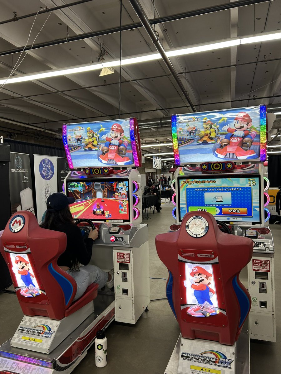 EthereumDenver's tweet photo. Anyone down for a round of Mario Kart? ๐ Lets race in the #BlockChainArcade ! #ETHDenver https://t.co/9gvbGd4OmL