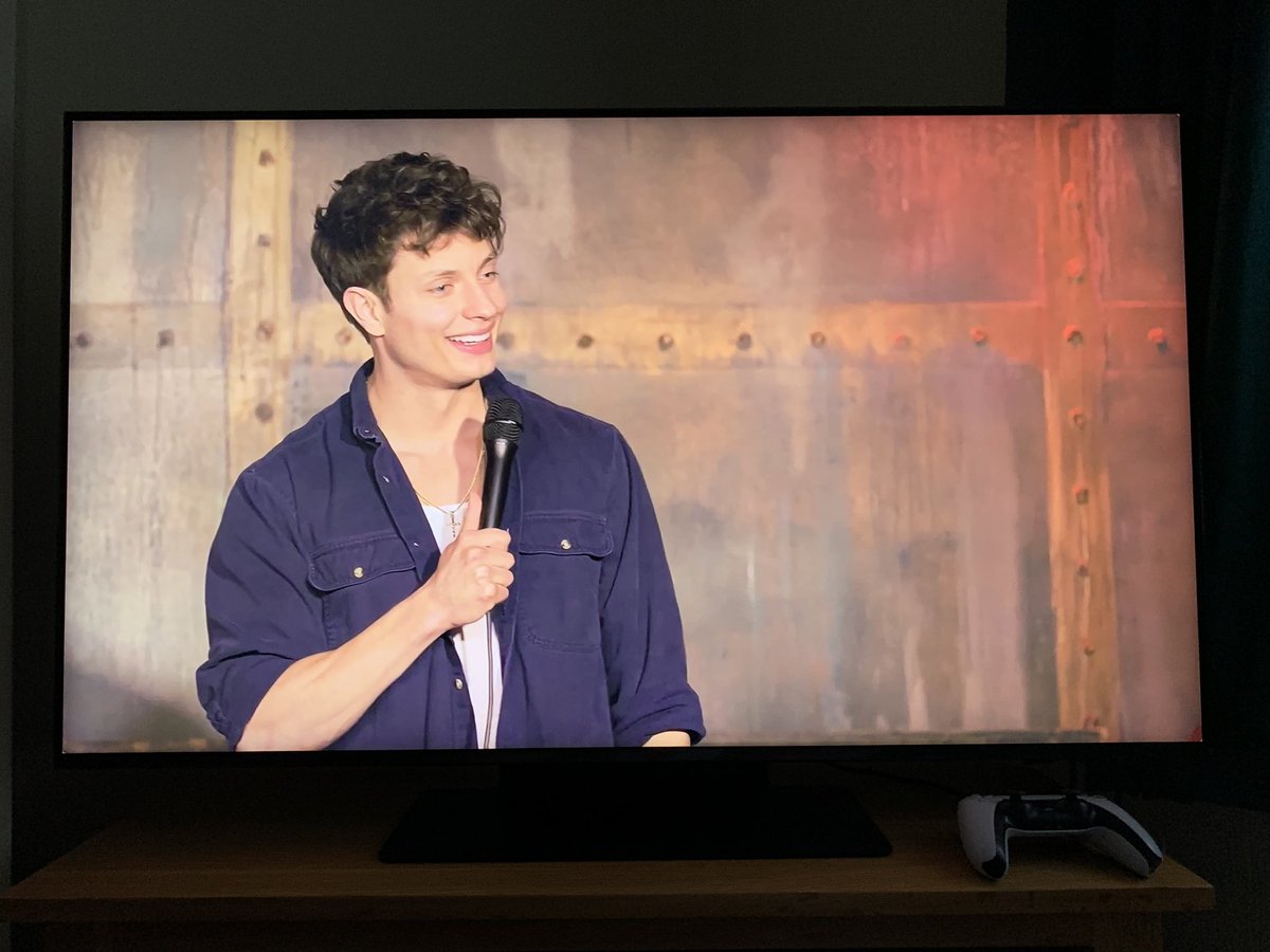 _sharonsmith1's tweet photo. Got a cold and feeling a little sorry for myself so I’m wrapped up, curled up and rewatching the hilarious @mattrife special to make myself feel better, laughter is the best medicine right!!! One day I will see him perform live! https://t.co/JZwbE17uWW