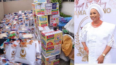 IkukuomaC's tweet photo. Obidients remember? Sherifat Mojisolaoluwa Alli-Macaulay of Amuwo Odofin she must be retired next week Saturday 

This is the Lagos State House of Assembly member that used palliatives for her birthday.

Send her home https://t.co/ku5oU1uK3V