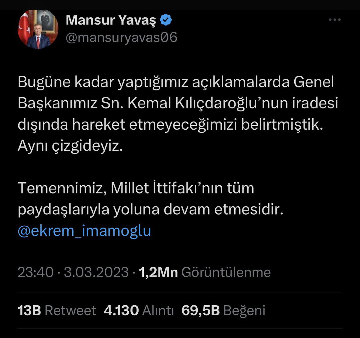 Sevgili Meral Akşener.
Sen nikah masasından sevdiğine kaçtın ama seni ortada bıraktılar😂