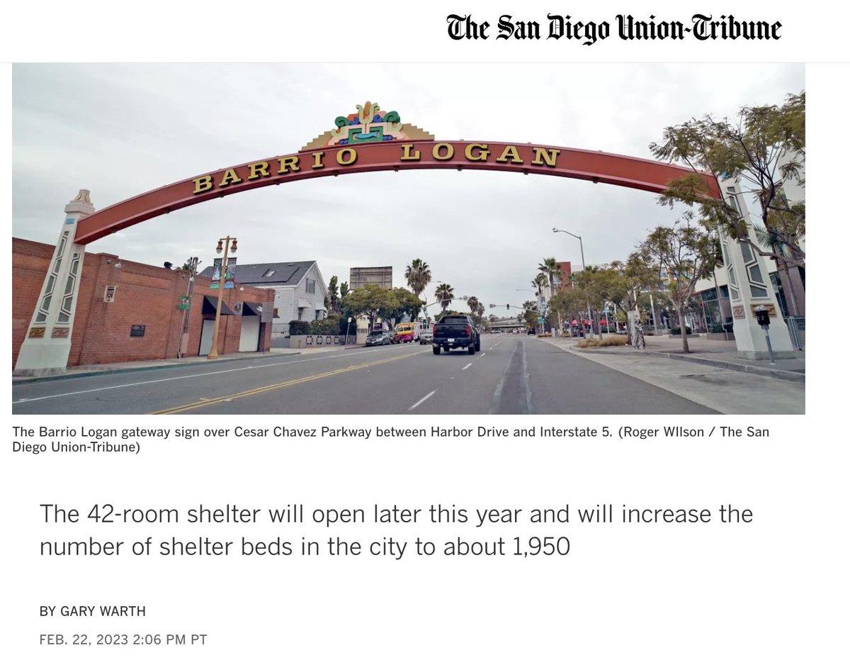 FYI @GaryWarthUT -
This statement is no longer accurate: 
- 'The 42-room shelter will open later this year and will increase the number of shelter beds in the city to about 1,950'

This new shelter in #BarrioLogan will not create ADDITIONAL shelter beds bit.ly/BarrioLogan_Ho……