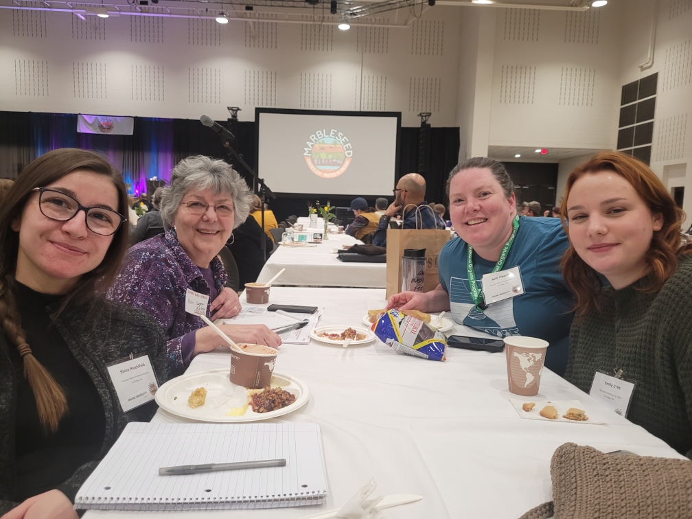 Last weekend, Affiliate Vicki Lopez-Kaley and members of the FSPA Integral Ecology team had the opportunity to attend the Marbleseed (<a href="/marbleseedorg/">Marbleseed</a>) Organic Farming Conference in La Crosse. They hope to apply what they learned to their work on FSPA land!