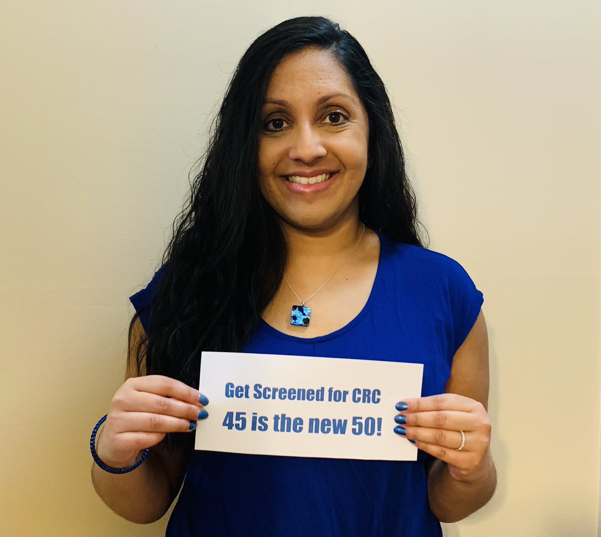 All dressed in blue for #ColorectalCancerAwareness month! @AmCollegeGastro #45isTheNew50 #DressinBlue #BejeweledinBlue #ACGWomen #WomeninGI