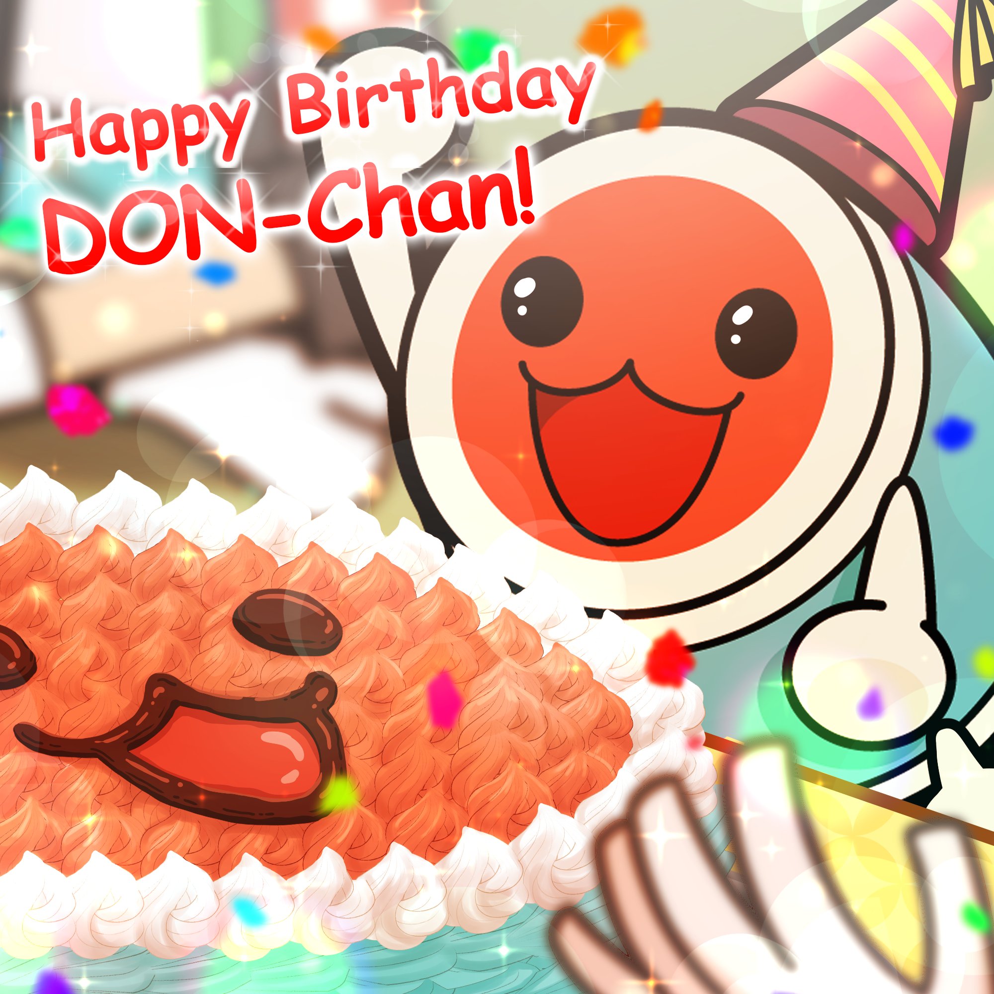 Taiko no Tatsujin on Twitter "It's DONchan's birthday, so let's enjoy a slice of cake! Time to