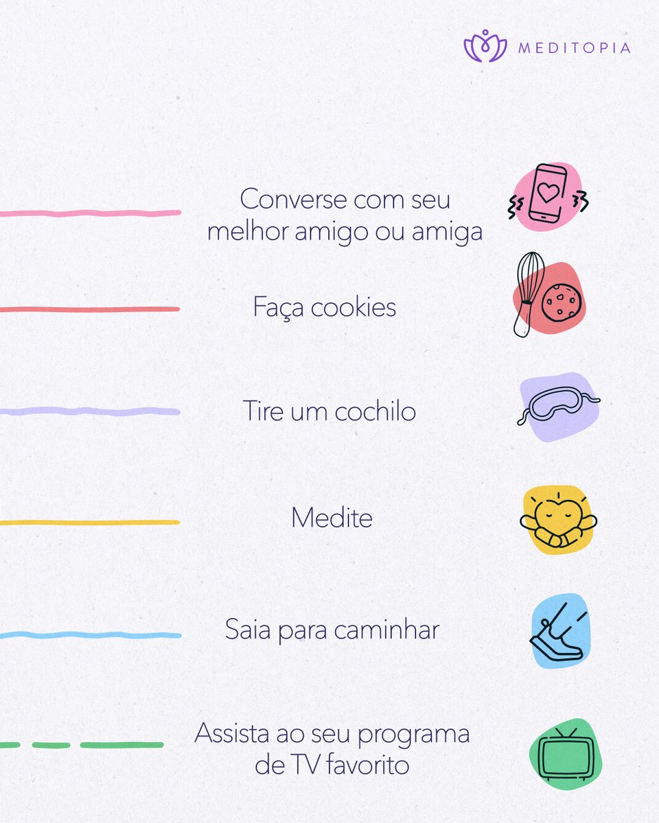 MeditopiaBr's tweet photo. Está sentindo alguma dessas emoções? Reserve um tempo para se sentir melhor fazendo algo de bom para você. Estas são algumas maneiras de melhorar seu humor. Qual você vai usar hoje? https://t.co/6YvRMApLFl