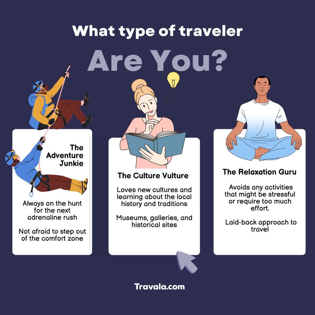 travalacom's tweet photo. Share with us! Your #TravelTypes https://t.co/sEgsAe8PmV