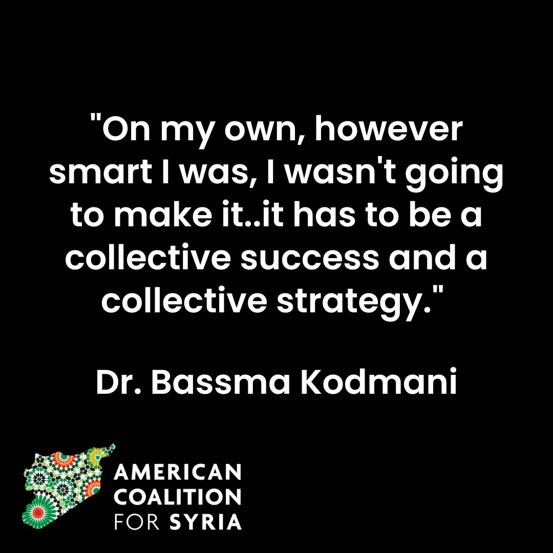 Dr. Kodmani, we honor your legacy whenever we advocate for a free and democratic Syria. #AdvocacyWorks