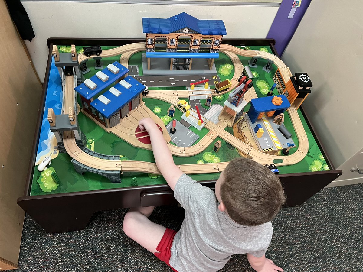 Learning map skills by interacting with a train table at <a href="/HGHedgehog/">Holly Grove ES</a>. So many human-made and natural landforms as well as CORE vocabulary to learn. <a href="/Southernarea1/">WCPSS Southern Area</a> <a href="/WCPSS_SES/">WCPSS Special Education Services</a> @n2yllc
