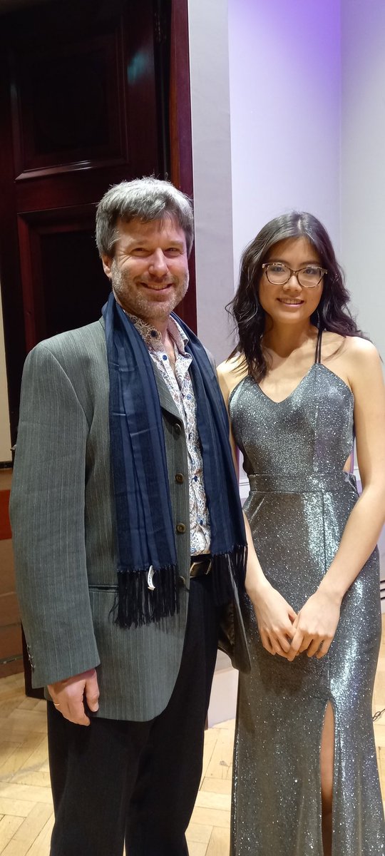 Antonia Huang with Owen Lorigan. Fantastic recital, thank you Antonia. EPTA Piano Festival.