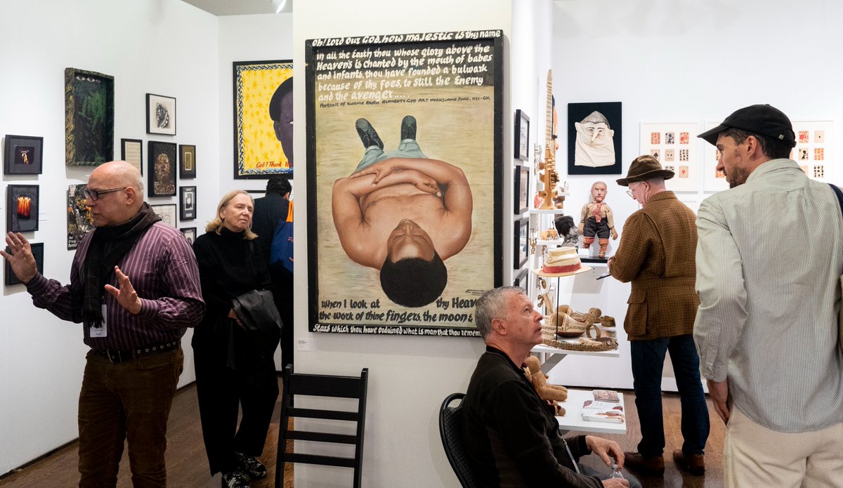 The annual Outsider Art Fair is taking place all weekend in Chelsea: 'This is where people like us, who are a little bit contrary in our natures, end up.” gothamist.com/arts-entertain…