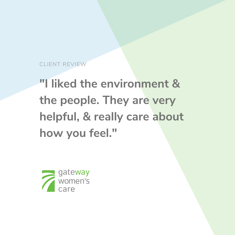 Thankful that this is how women feel after visiting us... even those looking for abortion info.

#ConnectingForLife #GatewayWomensCare