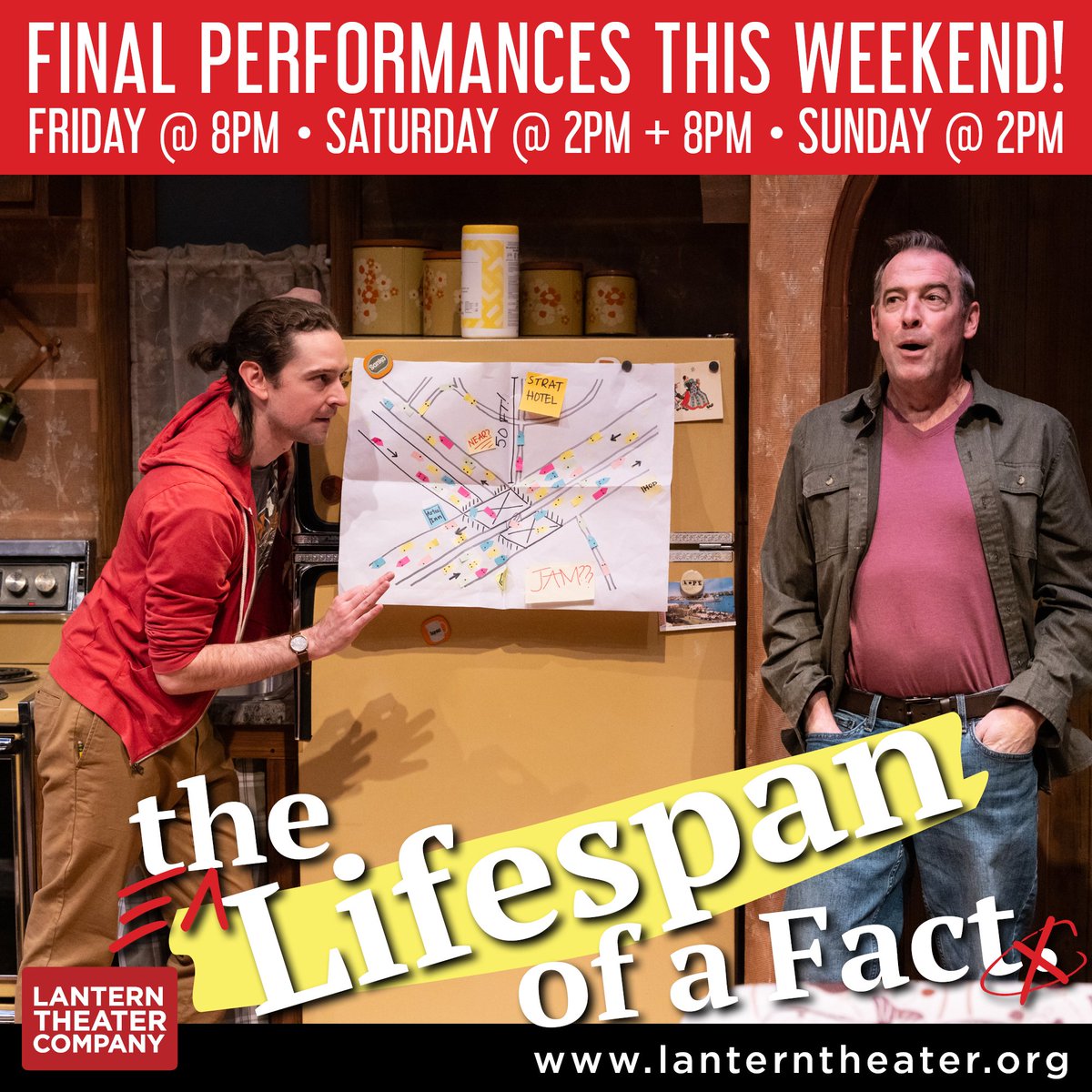 ✨Final performances this weekend for THE LIFESPAN OF A FACT!✨

Audiences are raving over this epically hilarious battle about the meaning of words, truth, and art. Join us now - Sun 3/5→ bit.ly/3ip8uDa
#LifespanLTC #LifespanOfAFact #BarrymoreRecommended #phillytheatre