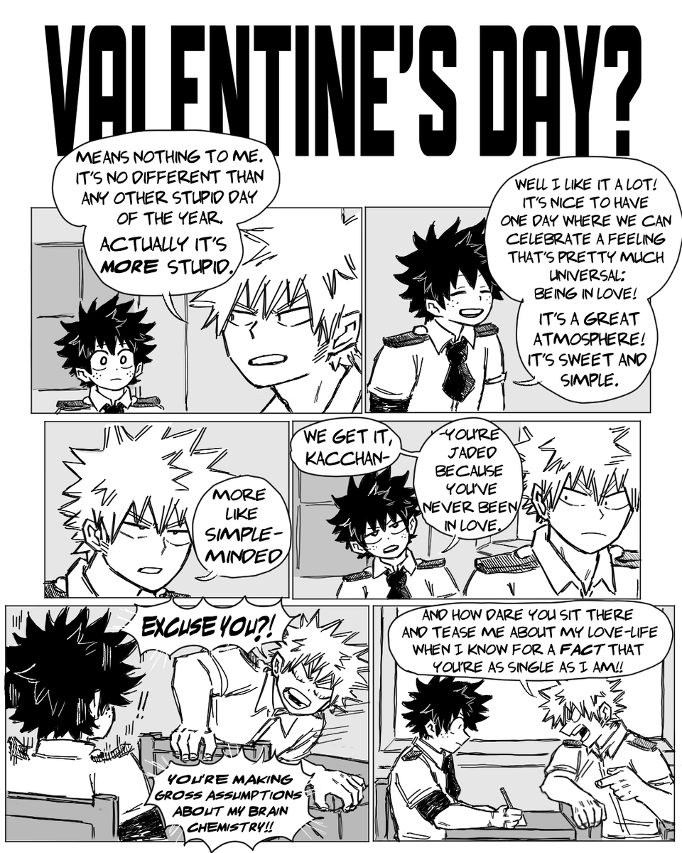 bakuverde's tweet photo. valentine's day? #bkdk #bakudeku 😳💕 https://t.co/EREFFedRPa