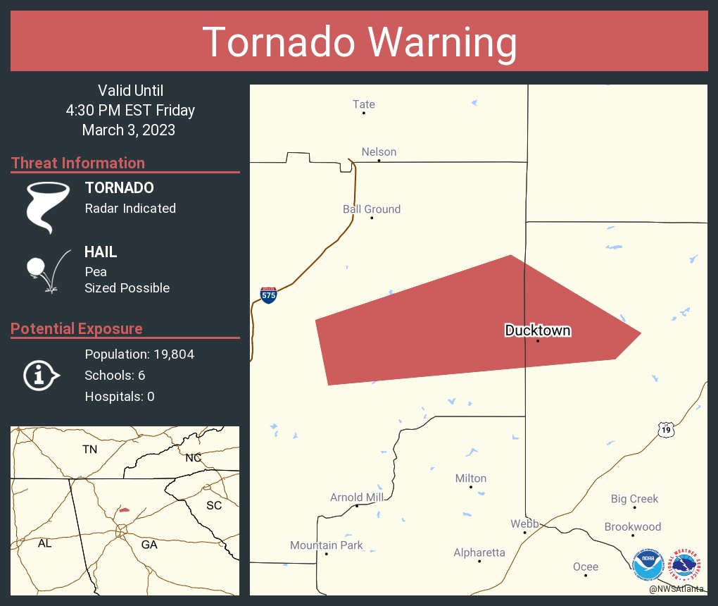 NWS Tornado on Twitter "Tornado Warning continues for Free Home GA and