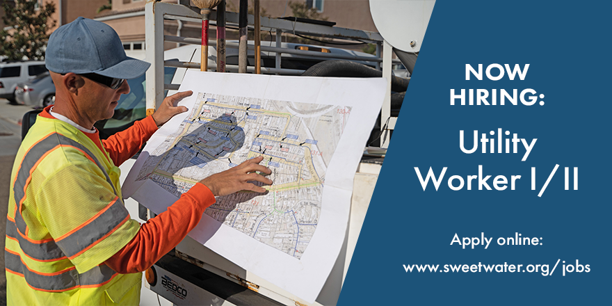 SweetwaterAuth's tweet image. .@SweetwaterAuth is now accepting applications for a Utility Worker I/II. Utility Workers play a vital role in maintaining the infrastructure that keeps water flowing to our customers. Full job description and online application at sweetwater.org/jobs
#waterjobs #workforwater