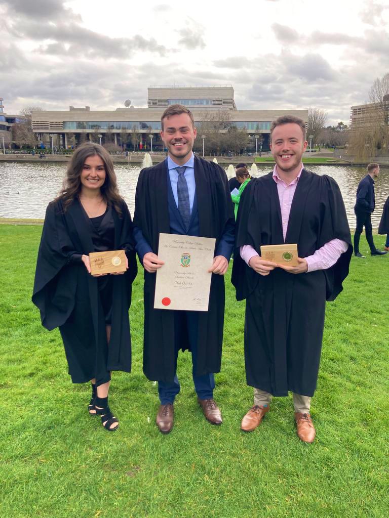 I was delighted to receive the President’s Award today in @ucddublin along with @MaiaSpringael. A massive congrats to @nedquirke on his fantastic awards too!🎉