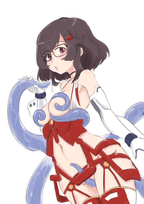 隊長「新しいアニマ摂取システムなんだけど…」美幸「私は巫女として慣れているので良いですが他の方達には…どうでしょう…」美幸さんの4スーツもギアもカッコいいよねという絵になる予定が白いハイレグに潜り込むガーターが気になってゴニョラ#大人のアリスギア 