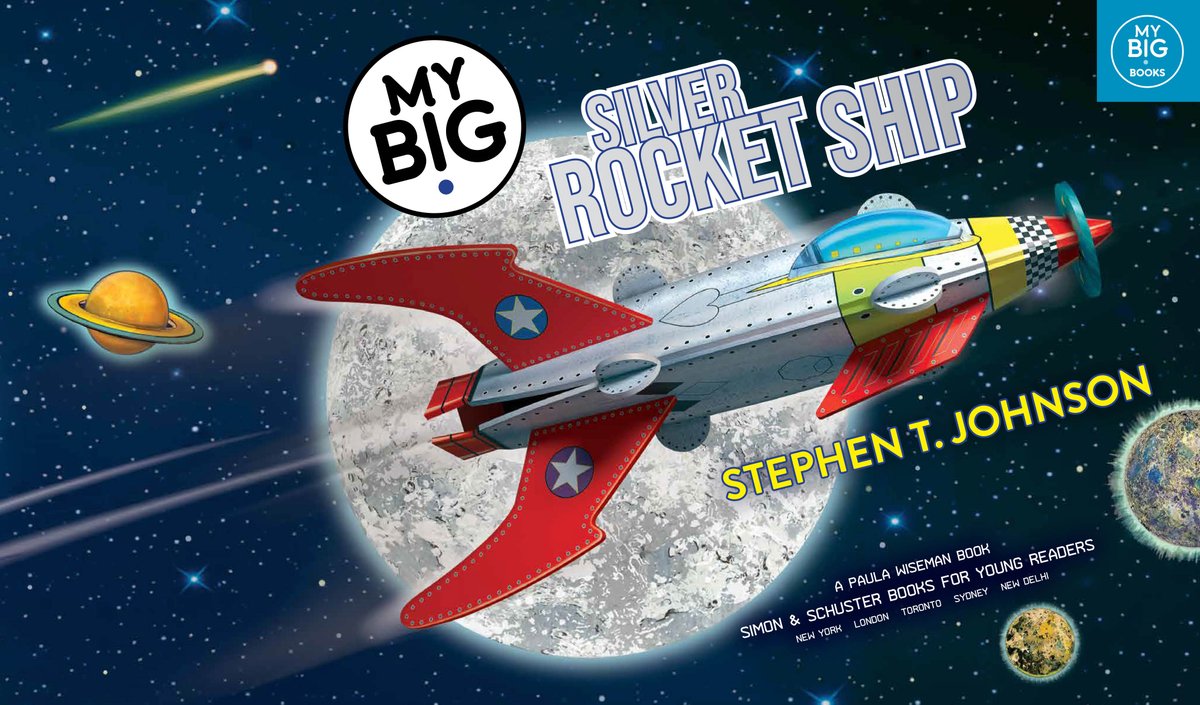 I thought it might be the right time to present an image from my  book "My Big Silver Rocket Ship," to be published later next month by <a href="/pwisemanbooks/">Paula Wiseman Books</a>. The launch date is set for April 25th… stay tuned! 🚀😊 #scifi #rocketship #chidrensbooks #outerspace