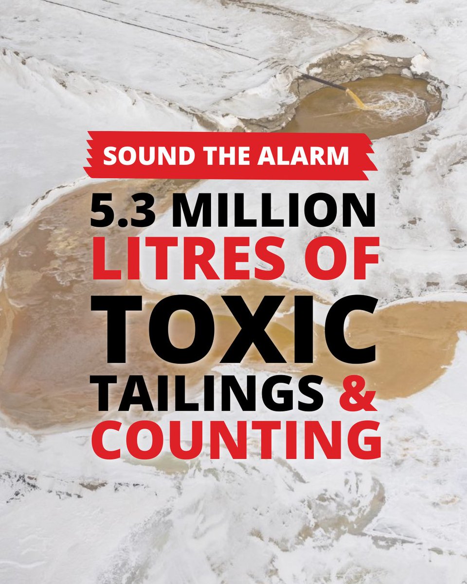 IENearth's tweet image. 🚨5.3 million liters+ of toxic tailings leaked at Imperial's Kearl site in early February in addition to four tailings leaks that have been ongoing since at least May 2022. Imperial Oil &amp;amp; the Alberta Energy Regulator failed to notify the community about the breach. @Indigenous_ca