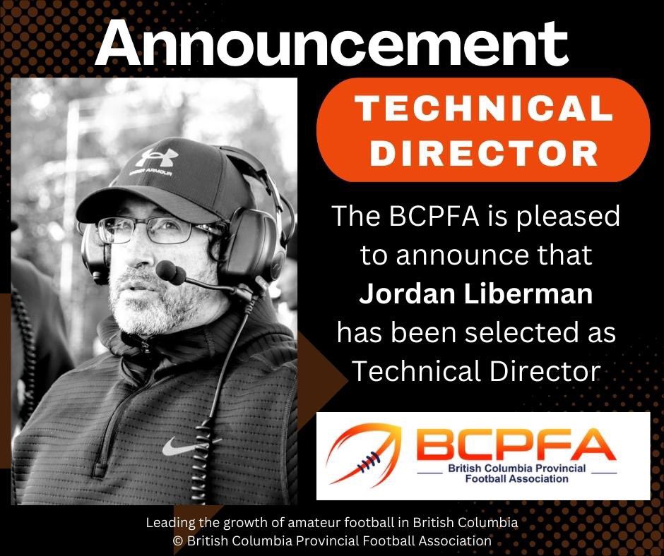 FootballBC_'s tweet photo. The BCPFA is pleased to announce the selection of Jordan Liberman as Technical Director. Jordan brings years of coaching experience at all levels of football and is dedicated to coaching development in British Columbia. @saintjordan21 https://t.co/H1bdI3RYfW