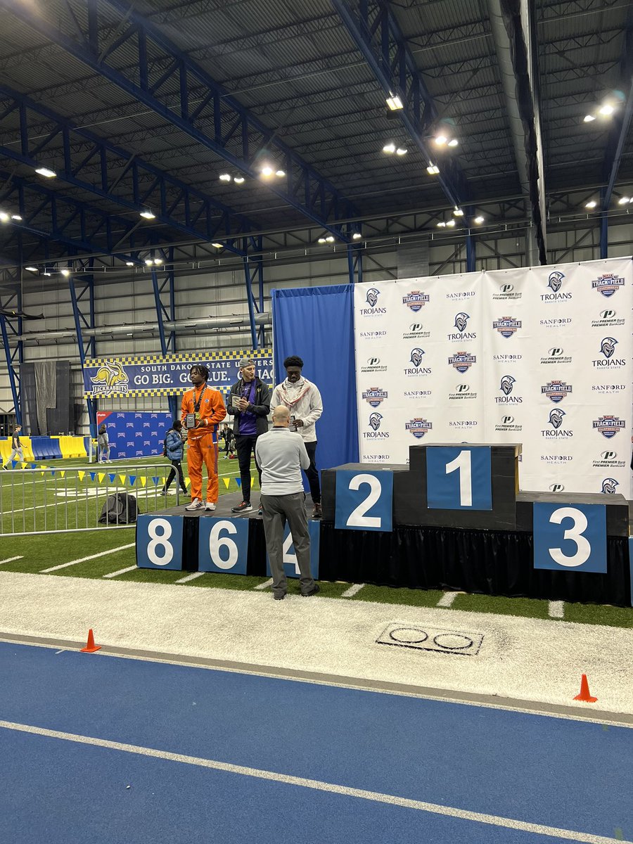 ThresherTFXC's tweet image. Congratulations to Trey Palmer for his 4th place finish in the Long Jump at NAIA Indoor Nationals. His 7.33 meter jump is the furthest in school history indoors or outdoors. #RollOn
