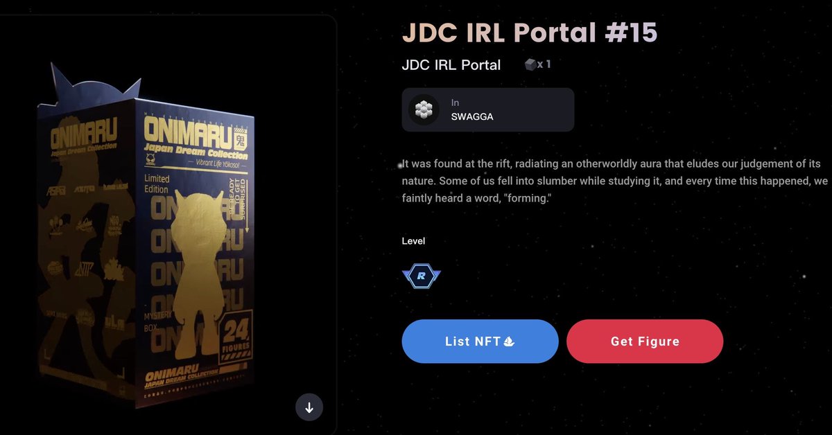 ReoYoshiki's tweet photo. 😈JDC Onimaru😈
#JDC 同じキャラ2体をLock upステーキング(6ヶ月)したらIRL NFTをもらえます🥳
IRL NFTをburnしたらフィジカルフィギュアをゲットできます🎁
自宅にフィギュアが届く体験ができるなんて NFTやっているからこそ🏠
何が来るのか今から楽しみ😈
#SWAGGA #JapanDreamCollection https://t.co/pyttViEd3q