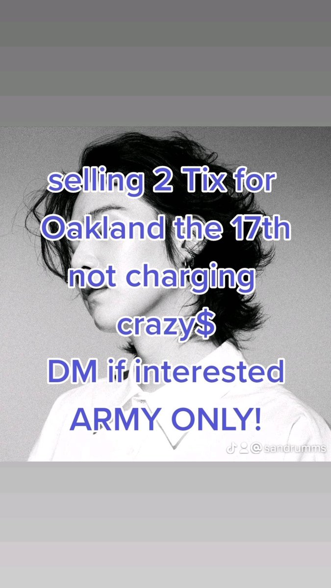SanD725's tweet photo. #SUGA_AgustD_TOUR
I'm asking less than 1/2 the price similar seats are reselling for. These are row 5 sec204 great view!! https://t.co/Suse8bUTfT