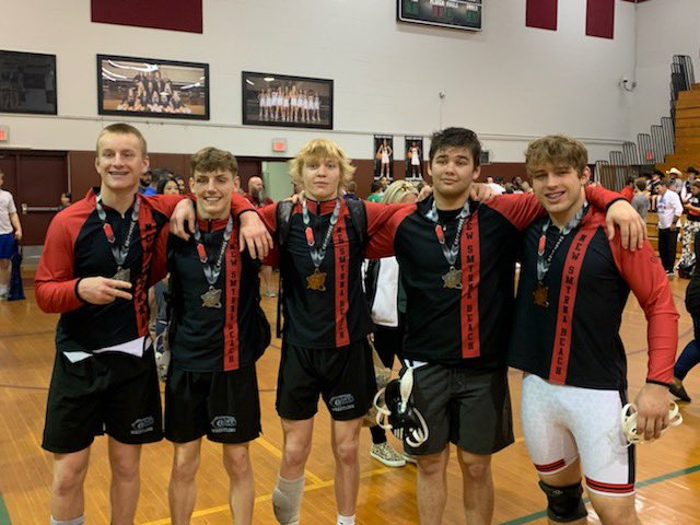 Just in, we have four guaranteed state place finishers with one potentially vying for the state wrestling title.  Dylon York’s match tomorrow is for the state title. Bring the medals home tomorrow boys.  Advantage Cudas.. #WeAre1 #HardWorkPaysOff