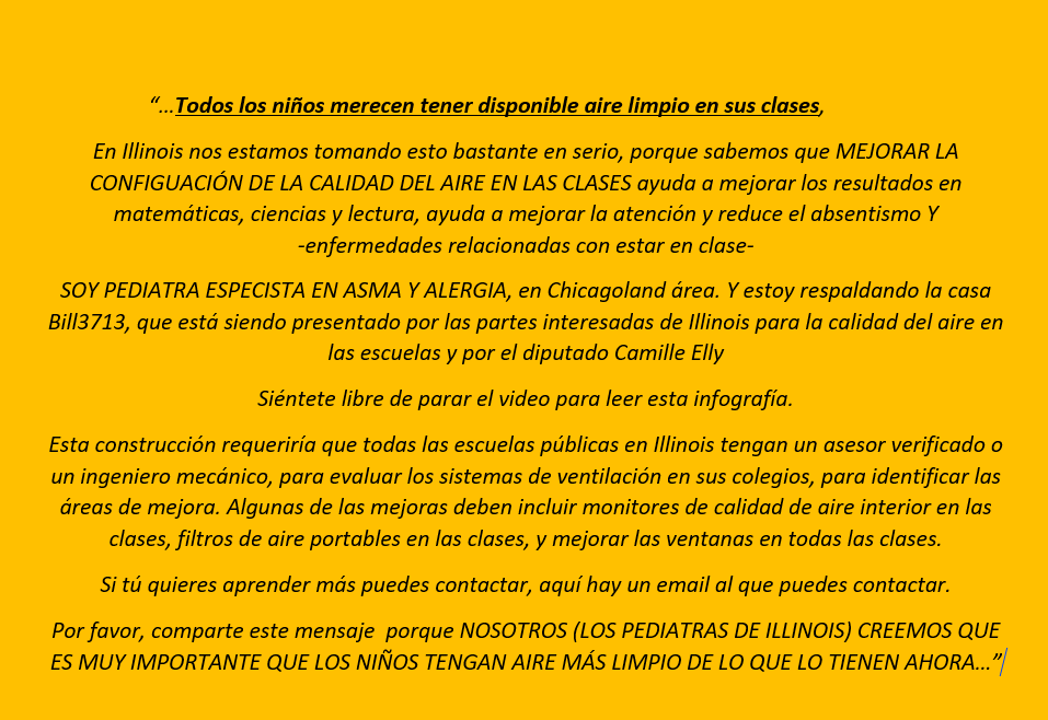 🔴🔴🔴TODOS LOS #NIÑOS MERECEN TENER DISPONIBLE #AIRELIMPIO EN SUS #AULAS
Thanks @rubin_allergy , pediatra especilista en alergía y asma. Qué suerte tienen los niños de Illinois! twitter.com/rubin_allergy/…