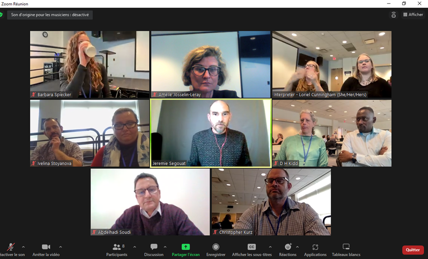 Day 2 of the #STEM #SignLanguage Workshop <a href="/GallaudetU/">Gallaudet University</a> both on site and online. Debating  assessment tools of STEM sign language lexicons. Great international perspectives from the US, France #LSF, Uganda, Bulgaria and Morocco.  Thanks to the interpreters who did  a great job!
